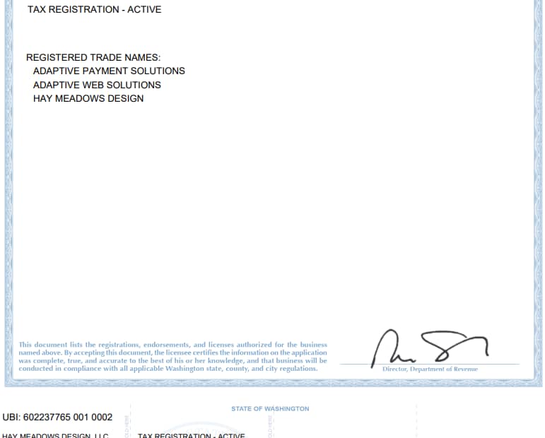 Adaptive Business License